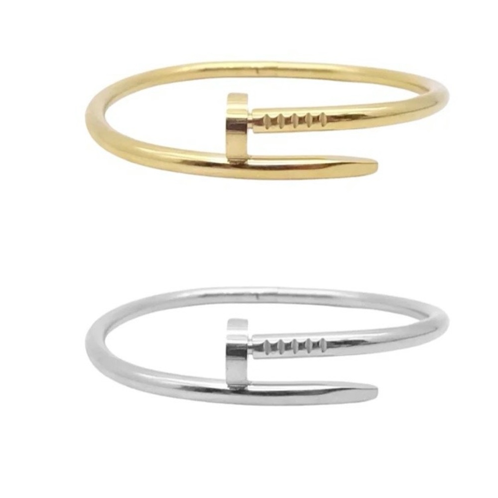 Gold and Silver Nail Design Bracelets
